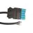 Noxion GST - Kompatibel Versorgungskabel Schwarz - Männlich + Offene Enden - 2m - 5 pole 0.75mm2