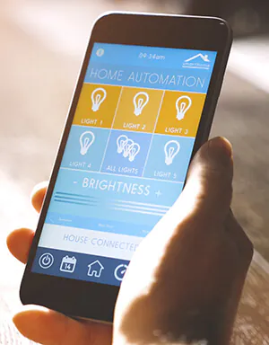 Smart Lighting App Handy mit Smart Lighting App