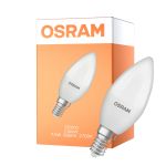 Osram Classic LED E14 Bougie Dépolie 7.5W 806lm - 827 Blanc Très Chaud | Équivalent 60W