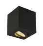 SLV Triledo Plafonnier Aluminium Noir Carré 7.6W 640lm 38D - 830 Blanc Chaud